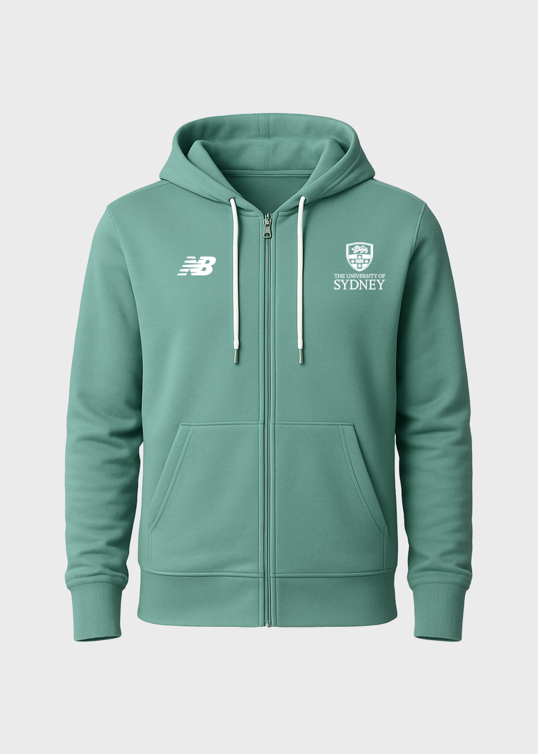 Male Adult Hoodie Full Zip #1 (Eucalyptus)