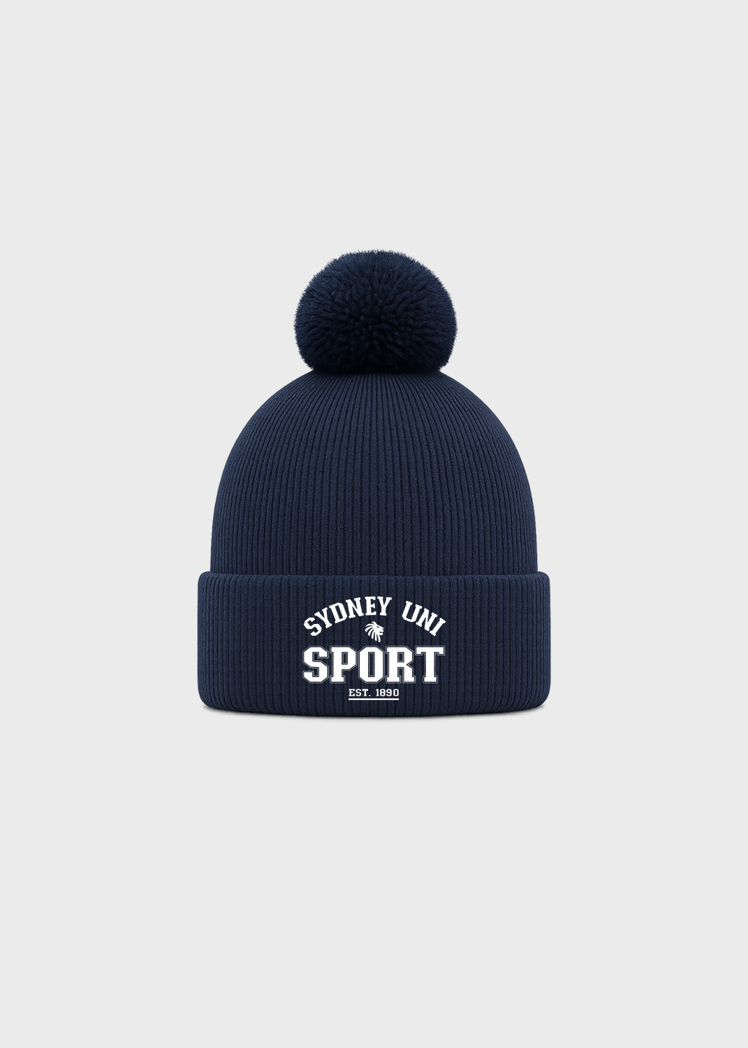 Navy Beanie - Pom Pom