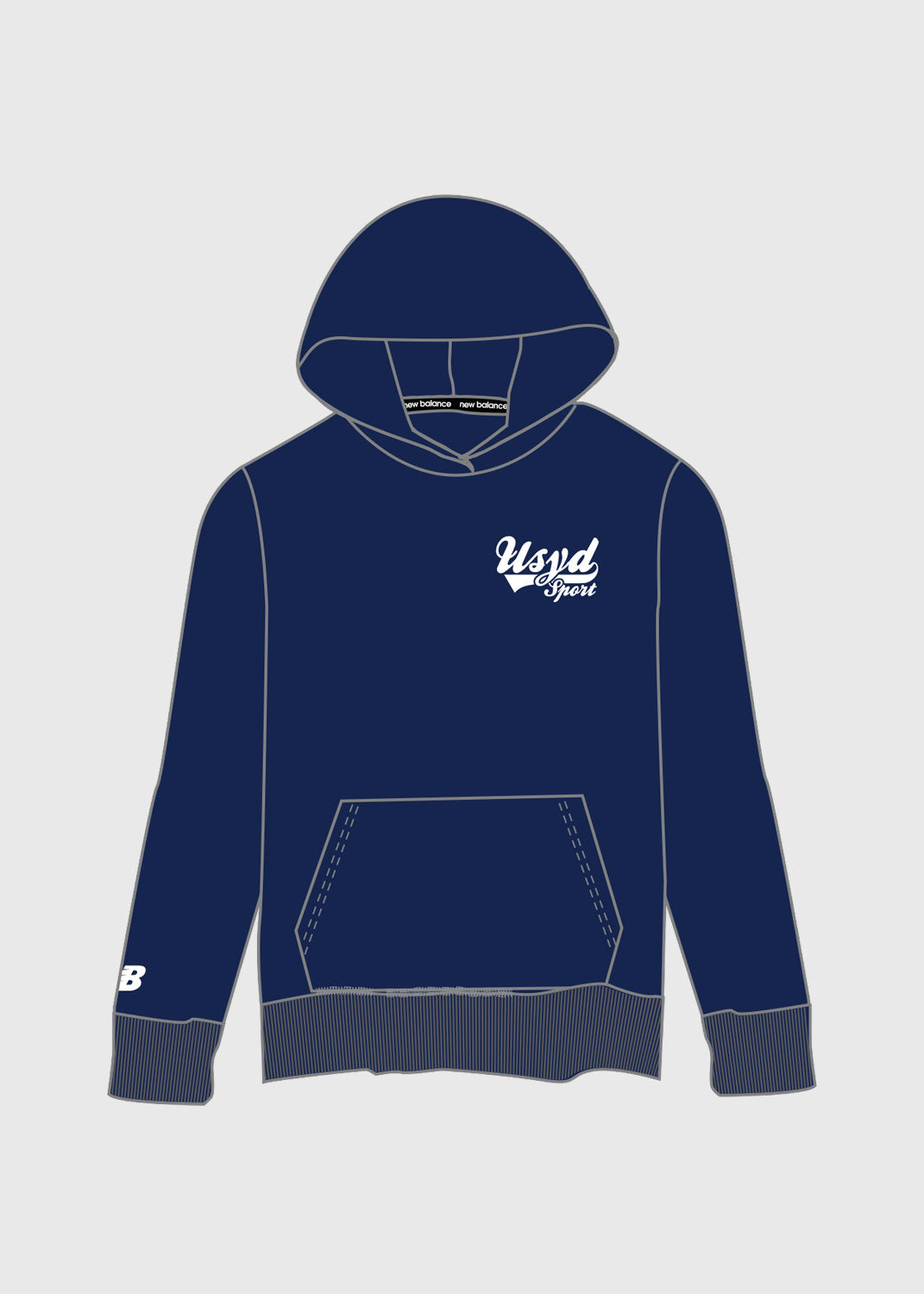Male Merch Fleece Hoodie (Navy)