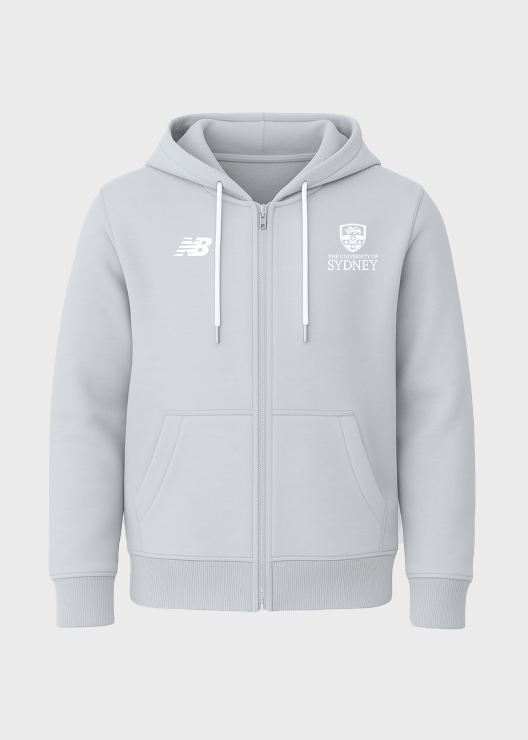 Male Adult Hoodie Full Zip #1 (Grey Marle)